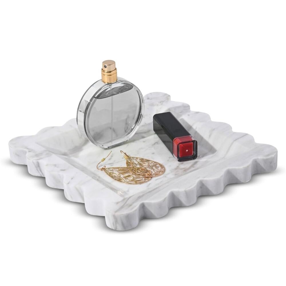 Marble Accessory Tray for Foyer Office Living Room Decorative Cute Stylish s30